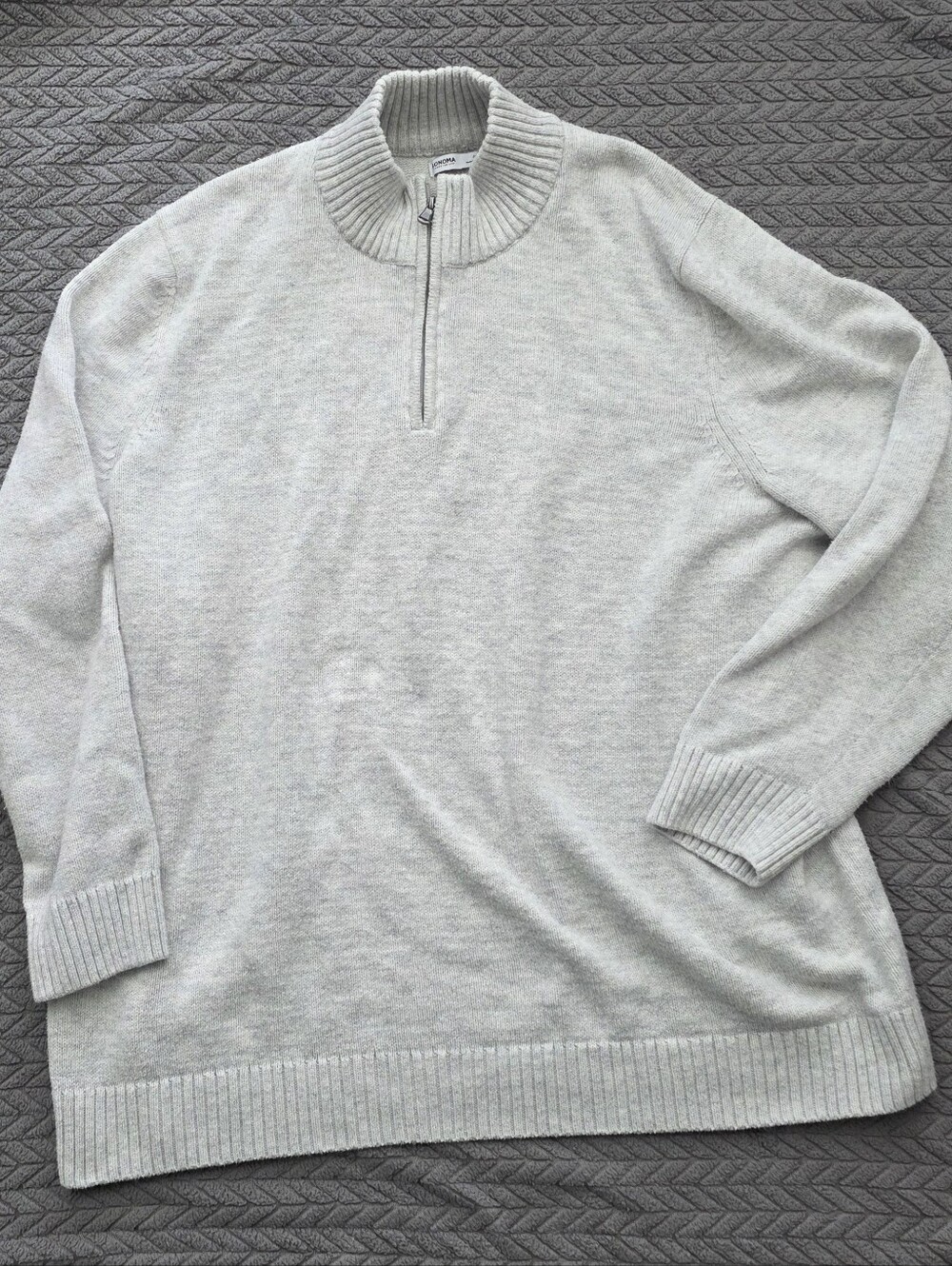 Sonoma Men's 4xb 4x Big Zip Mock Neck Sweater Fall Winter